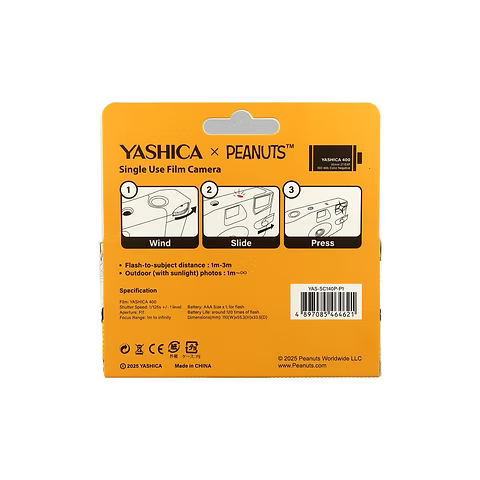 Yashica x Peanuts Single Use Film Camera